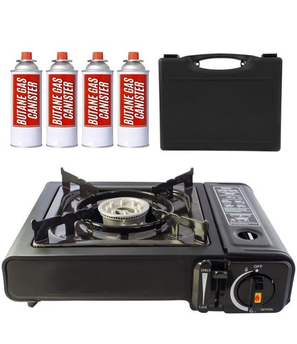 Portable camping stove - with, 4