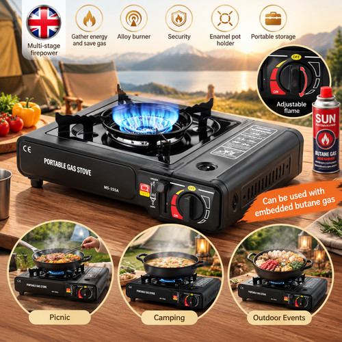 Portable butane gas stove - butane,