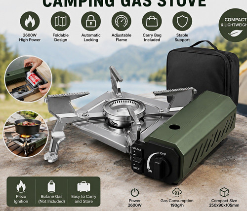 2600w butane camping - butane, stove