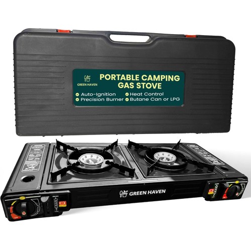 Green haven double burner - green,